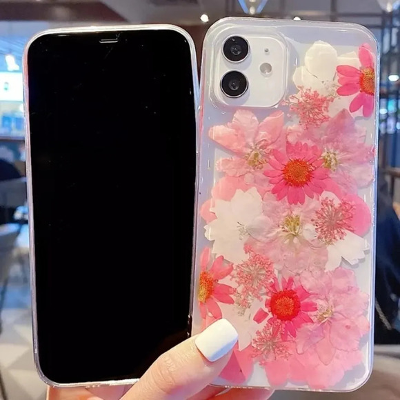 NEW! Urban Outfitters Recover Pink Pressed Flowers iPhone Case / XR - Picture 3 of 6